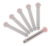 Ipetboom Lot de 6 Pinces à Sachets de Patte de Chat Gris Clips D’Étanchéité en Plastique Clips pour Paquet Alimentaires et Snacks Conservation Fraîcheur la Cuisine Accessoires