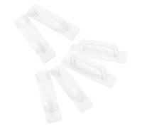 Ipetboom Lot de 6 Poignées de Porte d'Armoire Adhésives sans Perçage Plastique Robuste Couleur Ivoire Petite Taille Autocollantes Étanches Cuisine Salle de Bain et Placard