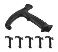 Ipetboom Lot de 6 Poignées de Rechange T en Plastique Noir pour Bâtons de Randonnée Poignées Ergonomiques Légères et Universelles Accessoires pour Cannes de Marche et Trekking