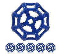 Ipetboom Lot de 6 Poignées de Robinet en Fonte Bleue Diamètre Intérieur 6X6 MM Diamètre Extérieur 58 MM Poignées de Rechange Métalliques pour Robinet Extérieur à Vanne Guillotine