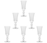 Ipetboom Lot de 6 Verres à Liqueur Transparents en Verre Coupes à Cocktail et Adaptés pour Fêtes Bars et Dégustations et Design Classique pour Vins et Shots