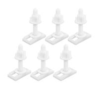 Ipetboom Lot de 6 Vis de Remplacement 4,4x2,4 Cm pour Abattant de Toilette, Boulons Transparents en Plastique, Kit Fixation pour Siège de Wc, Pièces Détachées Salle de Bain,