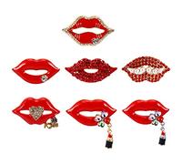 Ipetboom Lot De 7 Broches De Lèvre Broche De Poitrine Simple Pour Femme Accessoires De Costume Pour En Chaîne Matériau