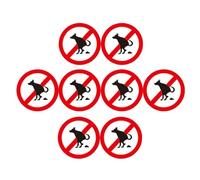Ipetboom Lot de 8 Autocollants « Interdiction Caca » pour Chiens, Panneaux Anti-caca Étanches, Autocollants D’avertissement Humoristiques pour Jardin et Cour, Signalisation Canine
