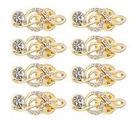 Ipetboom Lot de 8 Broches de Note de Musique en Cristaux Dorés Épingles Musicales Légères et Résistantes Accessoires de Costume pour Femmes Insignes de Revers Artistiques et Coréenne