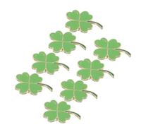 Ipetboom Lot de 8 Broches Trèfle Irlandaise Vertes en Alliage Solide, Petites Épingles à Revers Festives pour Veste, Pull et Foulard, Accessoires Mode pour Femmes, Fête Saint-patrick