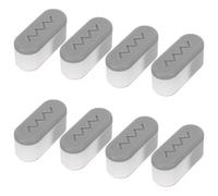 Ipetboom Lot de 8 Butoirs Adhésifs pour Siège de Toilette Oval Standard - Coussinets Amortisseurs en Silicone Bruit, Protection et Isolation Thermique, Accessoires Universels pour Wc