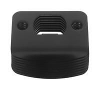 Ipetboom Lot de 8 Gâches de Porte en Acier Inoxydable Noir avec Vis Plaques de Renfort d-Type à Coins Arrondis Rallonge de Serrure de Sécurité pour Pêne Dormant Protection Renforcée