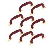 Ipetboom Lot de 8 Poignées de Valise en Cuir Synthétique Rouge Foncé Supports Dorés Poignées de Rechange Robustes pour Bagages Boîtes à Outils et Valises de Voyage Ergonomiques