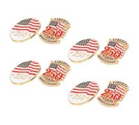 Ipetboom Lot de 8 Set de Épinglettes Broches Drapeau Américain 2026, Métal Solide, Assortiment Patriotique, Accessoires pour Journée des Anciens et Fête de L'indépendance, Badges Souvenirs