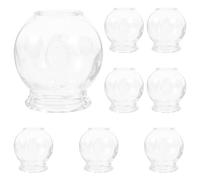 Ipetboom Lot de 8 Ventouses en Verre pour Massage Chinois Ventouses à Feu Résistantes et Solide pour Usage Domestique Outil de Thérapie Relaxation Musculaire Santé et Bien-