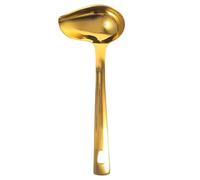 Ipetboom Louche à Sauce en Acier Inoxydable 304 Petite Cuillère à Sauce Dorée Bec Verseur Ustensile Cuisine pour Vinaigrette Maison Service Précis et Usage Professionnel 1 Pièce