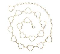 Ipetboom Love Decorative Belt Bijoux pour les femmes ceinture de mode à la taille robe ceinture Contes de déclaration pour les femmes chaîne élégante décoration de taille Doré