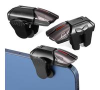 Ipetboom Manette de Jeu Mobile avec 4 Paires de Gâchettes Ergonomiques en Alliage et Protège-Doigts en Fibre de Cuivre Gris-Blanc Manchons Respirants et Extensibles pour Précision Tactile