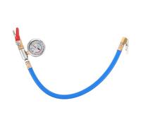 Ipetboom Manomètre de Pression d'Air pour Pneus avec Tuyau Flexible Autobloquant Outil de Gonflage pour Voitures Motos et Quads Manomètre Précis et Robuste pour Contrôle Instantané