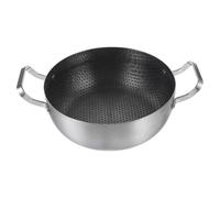 Ipetboom Marmite en Acier Inoxydable 22 CM Fond Épais, Adaptée pour Cuisson de Soupe et Friteuse, Usage Hôtelier et Familial