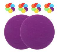 Ipetboom Marqueurs de Sol Ronds Autocollants Réutilisables 40 Pcs Multicolores pour Salle de Classe, Points de Tapis Repositionnables pour Marquage Éducatif et Activités Couleur Aléatoire