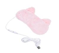 Ipetboom Masque de Sommeil Chauffant USB Yeux en Flanelle, Cache-œil 3d Doux Fonction Compresses Chaudes, pour Soulager la Fatigue Avant le Coucher la Maison