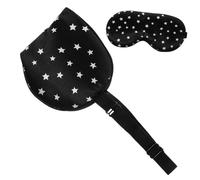 Ipetboom Masque De Sommeil Opaque Yeux En Tissu Imitation Soie Noir, Masque De Voyage Léger Et Confortable, Cache-œil Occultant Profilé Pour Dormir, Usage Intérieur Et Extérieur, Adapté à Tous