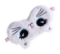 Ipetboom Masque De Sommeil Peluche Pour Garçon Fille Eye Mask Mignon Chat Couvre-yeux Doux Et Confortable Pour Sieste Voyages Bloque La Lumière Efficacement
