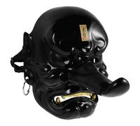 Ipetboom Masque Tengu Japonais Traditionnel Plein Visage pour Cosplay Samouraï et Décoration Murale Effet Effrayant pour Carnaval Mardi Gras et Costumes Fantômes