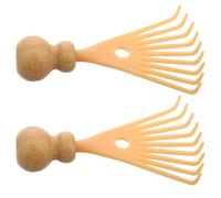 Ipetboom Masseur de Cuir Chevelu Relaxant 2pcs en Bambou et Pp, Peigne de Massage Multifonctionnel Portable pour Soulagement Instantané des Démangeaisons en Voyage et Bureau