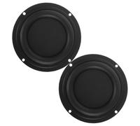 Ipetboom Membrane Vibrante de Subwoofer Ronde 105 Mm en Caoutchouc 2 Pièces, Diaphragme de Basse Passif pour Réparation Haut-Parleur Audio, Radiateur de Basses pour Home Cinéma et Systèmes