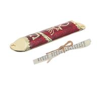Ipetboom Mezouzah Métal avec Parchemin Sacré pour Porte Juive Décoration Maison Bénédiction Judaica Finition Dorée Rouge Simple Design Artistique