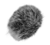 Ipetboom Microphone Windscreen Muff Cover Noir et Blanc Protection Anti-vent Fourrure Synthétique Dense pour Micro-cravate Réduit le Bruit et Protège Salissures et Éclaboussures Usage