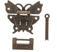 Ipetboom Mini Cadenas Vintage Clés Anciennes Cadenas à Clé en Métal pour Boîte à Bijoux Armoire et Tiroir Ensemble Rétro Loquet Grand Modèle Accessoire Décoratif pour Coffrets en Bois