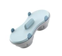 Ipetboom Mini Cuiseur à Œufs Vapeur Double Compartiment en Silicone Alimentaire Bleu Ciel, Cuiseur à Œufs pour Micro-ondes, Bol D'œufs Cuits la Vapeur, Ustensile Pratique