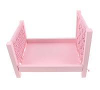 Ipetboom Mini Lit de Studio Photo pour -né en Macramé Rose Accessoires de Pose Tressés Lit Bohème Compact pour Séances Photo Bébé en Intérieur et Extérieur et Portable