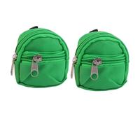 Ipetboom Mini Paquet à Main Porte-Clés Zippé Lot de 2 en Toile Nylon, Rangement Monnaie et Accessoires Suspendus pour Garçon et Filles et Paquet à Dos