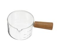 Ipetboom Mini Pot à Lait Verre avec Bec Verseur et Poignée Pichet Mesureur pour Espresso Mousse de Lait et Usage Polyvalent à Bureau et Café