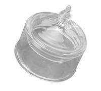 Ipetboom Mini Pot Verre Transparent avec Couvercle Accessoire Miniature Réaliste pour Décoration Maison de Poupée Favor Jar Personnalisé pour Décor Chambre et Cuisine