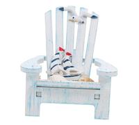 Ipetboom Miniature Chaise de Plage Bleue Décorative Style pour Maison de Poupée Support Téléphone Bureau Compact et Fonctionnel