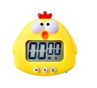 Ipetboom Minuterie Cuisine en Plastique Jaune Petit Poussin Compte à Rebours Adorable Minuterie Magnétique Compacte Outil de Rappel pour Cuisson et Études