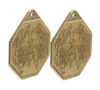 Ipetboom Miroir Bagua Chinois Concave 5 Cm Cuivre 100% Pur Décor D'exorcisme Maison Familiale Lot de 2 Pièces pour Éloigner Mauvais Esprits et Amulette Mural