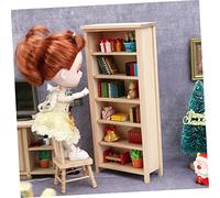 Ipetboom Modèle De Bibliothèque en Meubles De Maison De Poupée Mini Maison Petite Décoration De Poupée Miniature Micro-Mini Étagère Bibliothèque Miniature en