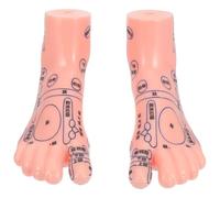 Ipetboom Modèle de Pied pour Massage et Acupuncture en PVC Robuste 1 Paire Pédagogique pour Enseignement de Réflexologie Plantaire Outil D’Étude des Points D’Acupuncture pour Écoles et