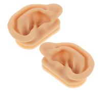 Ipetboom Modèle Oreille Silicone Fausses Oreilles pour Entraînement au Piercing Accessoire de Présentation Anatomique Utilisation Salle de Classe et Études Personnelles