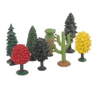 Ipetboom Modèles Miniatures D’Arbres Artificiels Décoratifs - Ensemble 6 Pièces Érable, Orme, Cactus, Séquoia en Plastique Réaliste - Décoration Végétale Artificielle pour Bureau, Maison