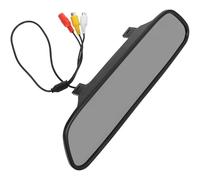 Ipetboom Moniteur de Vision Arrière de Voiture 5 Pouces Écran LCD Noir Double Entrée AV pour Système Caméra de Recul Rétroviseur Intérieur Compatible Affichage Clair pour Manœuvres