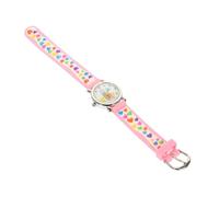 Ipetboom Montre Analogique Garçon Fille Motif Cœur Silicone Rose Clair Étanche Apprentissage Heure pour Étudiants Cadeau