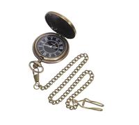 Ipetboom Montre de Poche à Chiffres Romains avec Chaîne Amovible Montre Victorienne à Couvercle Rabattable pour Homme Vintage