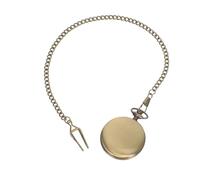 Ipetboom Montre de Poche avec Chaîne Bronze Chiffres Romains Boîtier à Clapet Montre de Poche Rétro pour Hommes Anniversaire et Fête des Pères