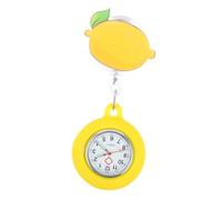 Ipetboom Montre de Poche Infirmière Rétractable Lumineux Style Dessin Animé Citron Taille Moyenne pour Femme Surveillance Médicale Usage Professionnel