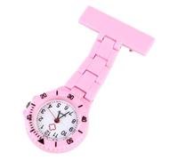 Ipetboom Montre Infirmière Femme Clip Trotteuse Design Simple Rose Montre Poche Médicale Pratique pour Blouse Infirmière et Médecin