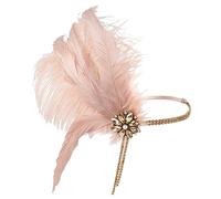Ipetboom Morceau bandeau de pour de mariée rose mariées Mariage casque fille clapet accessoires de couvre-chefs décorations de cheveux casque à clapet caches de fête Alliage de Zinc