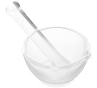 Ipetboom Mortier en Verre 60mm Bol de Broyage Chimique pour Laboratoire Pilon pour Remède Pot à Concasser Cuisine Usage Professionnel